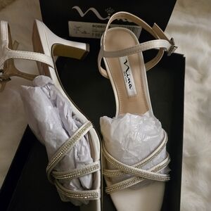 Nina Women's Elegant Cream Strappy Heels